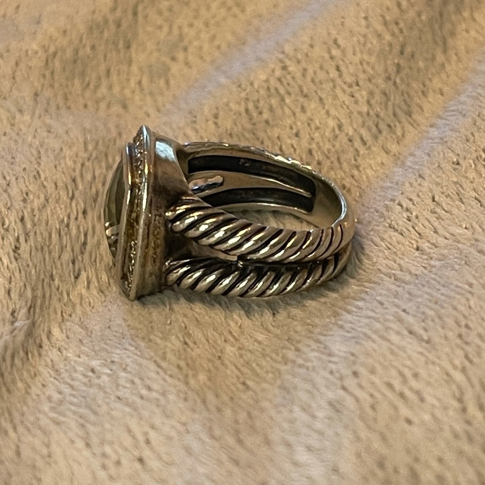 David Yurman Albion Ring: Prasiolite & Diamonds - Picture 5 of 7